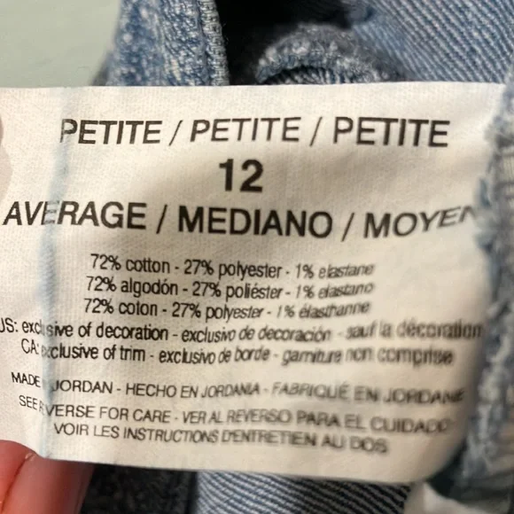 NWOT 12P GLORIA VANDERBILT AMANDA STYLE LIGHT BLUE PATTERNED JEANS - Picture 8 of 9